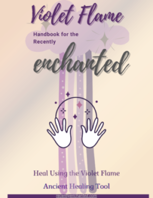 Cover of a Workbook. Text overlay - Violet Flame Healing Tool