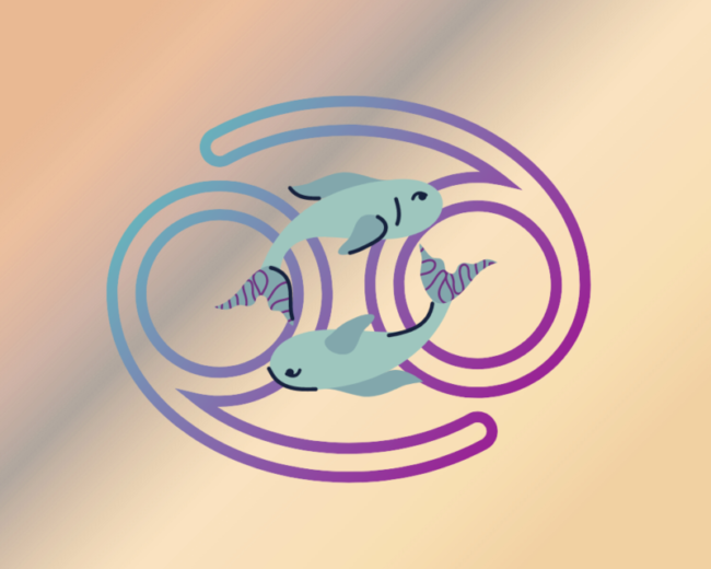 The zodiacal sign of pisces and cancer overlapping
